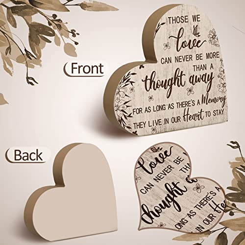 Yookeer Sympathy Gift Memorial Heart Present for Loss of Loved One Bereavement Gift Bereavement Sign Grieving Decorative Plaque for Loss of Deceased Father Mother Son Brother Condolence(Flower) - style: Modern