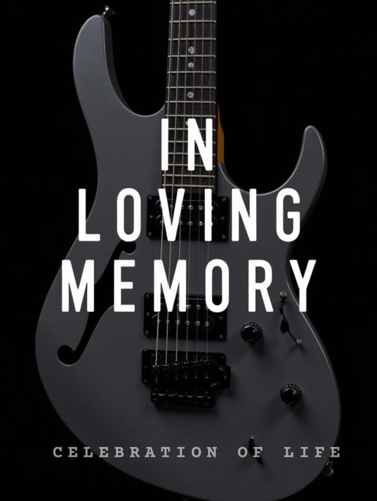 In Loving Memory Guitar Funeral Guest Book – Musician Memorial Sign-In Book for Funerals & Celebrations of Life: Keepsake Register for Messages, Memories & Tributes to Honor a Life in Music