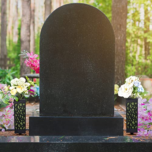 24 Pcs 12 Inch Cemetery Flower Vase with Ground Spikes & Foam for Memorials