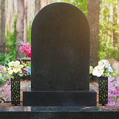 24 Pcs 12 Inch Cemetery Flower Vase with Ground Spikes & Foam for Memorials