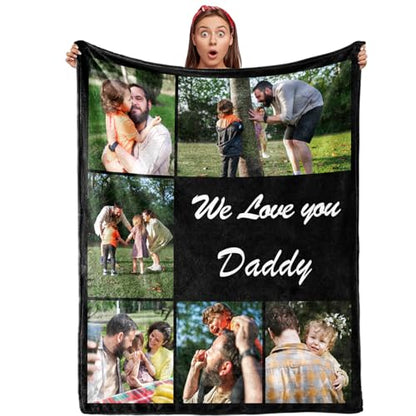 Custom Mom Blanket with Photos - 30" W x 40" L, Perfect for Christmas & Birthday Gifts - color: 04-6 Photos, size: Baby（30"×40")