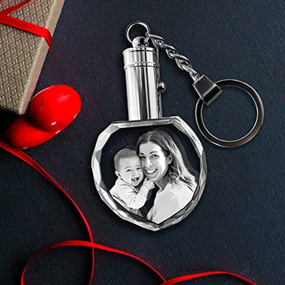 ArtPix 3D Crystal Photo Keychain - Personalized Custom Picture Keepsake - color: Heart, size: Large