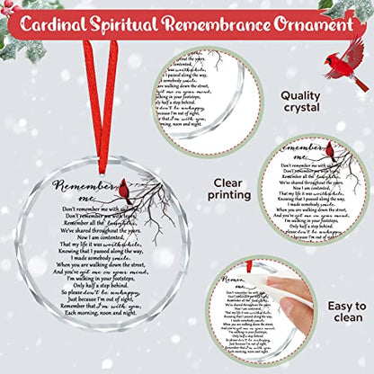1 Pcs Memorial Christmas Ornaments Sympathy Gifts, Cardinal Style