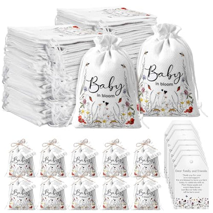 Fumete 50 Sets Wildflower Baby Party Favors for Guests, Bloom - style: Bloom