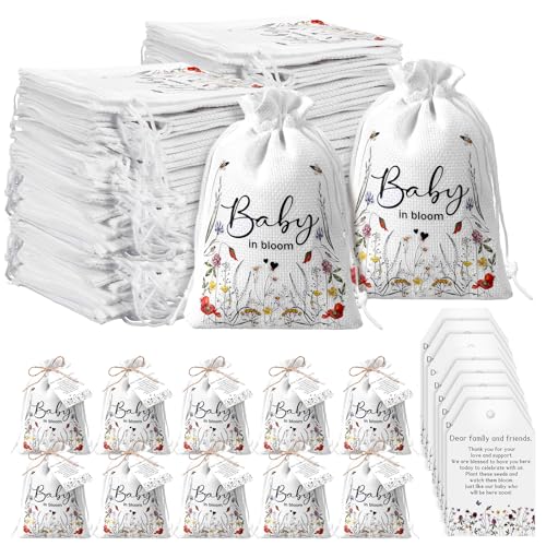 Fumete 50 Sets Wildflower Baby Party Favors for Guests, Bloom - style: Bloom