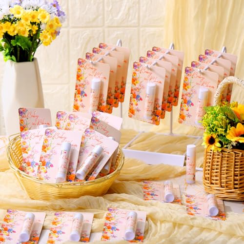 30 Pack Baby in Bloom Party Gifts Baby Shower Games Prizes Bulk Lip Balms Favors for Winners Adults Guests Gender Reveal Favors Decorations Souvenirs Gift Bags Stuffers - style: Baby in Bloom