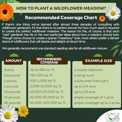 Wildflower Seed Shaker – Awesome Annual Mix by GevaGrow - 2 Ounce Shaker - size: 2oz Shaker, style: Annual Wildflower Mix