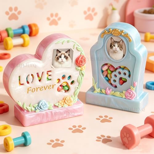 2Pcs Resin Molds Silicone Pet Picture Frame Molds for Epoxy Resin | Animal Memorial Molds For Loss of Dog Cat Remembrance