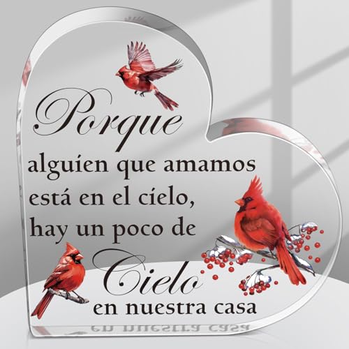 Yalikop Red Cardinal Gifts, Cardinal Decor, Spanish, 5.9 x 0.6 Inches - color: Spanish, size: 5.9 x 0.6 Inches