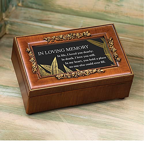 Cottage Garden In Loving Memory Petite Rose Jewelry Music Box Plays Wind Beneath My Wings