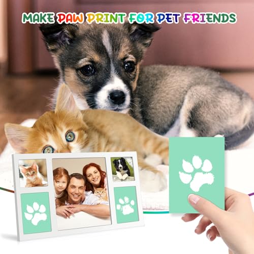 Baby Hand and Footprint Paint with Sponge Head, 2.54 fl oz, Non-Toxic & Acid-Free, Washable Baby Safe Paint for Newborn Keepsakes, Dog Nose & Paw Prints, Ideal New Mom Gift - White - color: White