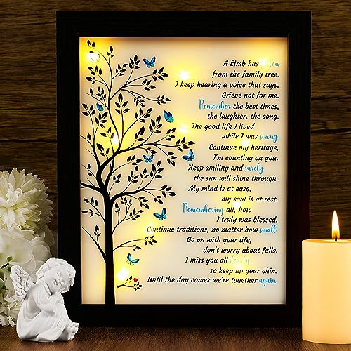 Memorial Gifts LED Shadow Box Sympathy Condolences Grief Butterfly Tree - size: Butterfly Tree