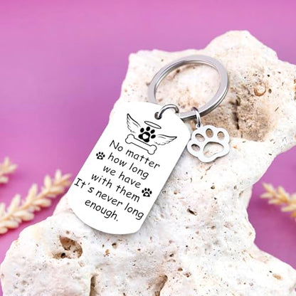 Pet Memorial Keychain Sympathy Gift for Loss Of Dog | Dog Memorial Keychain Bereavement Gifts for Loss Of Pet