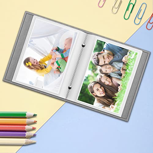 Fintie Photo Album 4x6 Photos - 52 Pockets Small Wallet Albums For Family | Vegan Leather Cover, 4X6 Picture Keepsakes, Family/Wedding/Travel Memory Book, Baby/Kids/Boys/Girls Gift, Raining Hearts - color: Raining Hearts