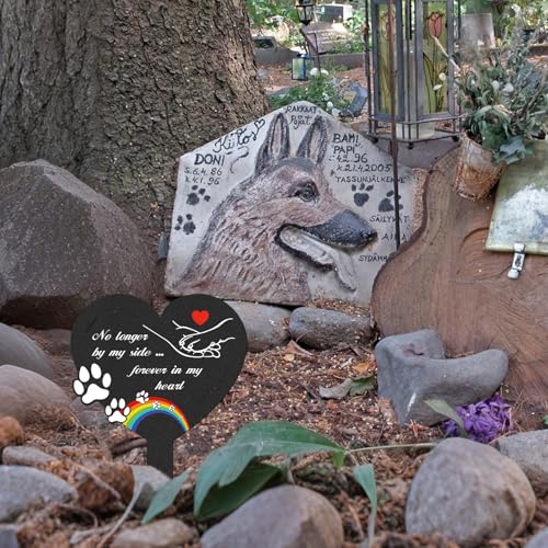 Dog Memorial Grave Stakes - Metal Pets Lover Cemetery Markers