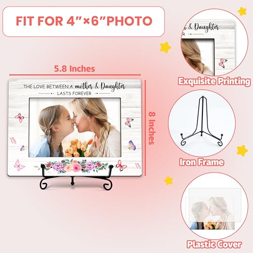 DETIHO Mom Picture Frame, 4"x6" Mothers Day Photo Gifts，Mom Wooden Picture - style: mother & daughter