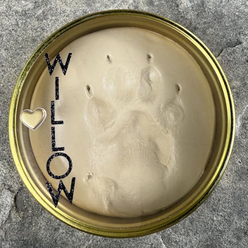 Unbreakable Bond® Pet Paw Print Memory Kit, Self-Curing Molding Putty with Gold Display Tin, No-Bake Pet Memorial Impression Set (Medium) - size: Medium