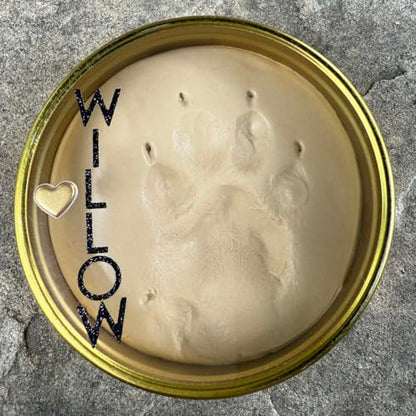 Unbreakable Bond® Pet Paw Print Memory Kit, Self-Curing Molding Putty with Gold Display Tin, No-Bake Pet Memorial Impression Set (Medium) - size: Medium