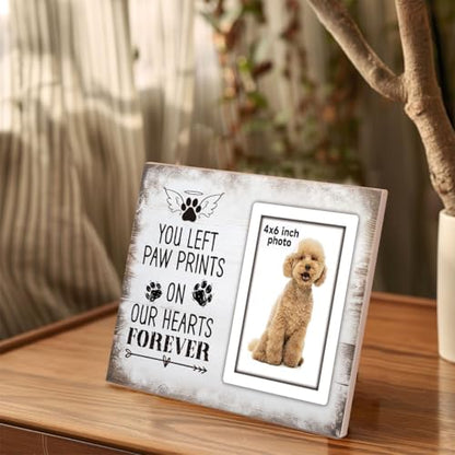 Memorial Pet Picture Frame Sympathy Gifts for Loss of Loved Pet, Bereavement Gifts for Loss of Dog, Cat memorial gifts for loss of Cat, Remembrance Picture Frame or Memorial Gift Fits 4 x 6 In Photo