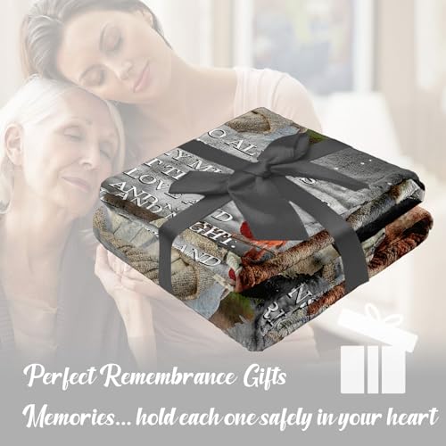 Vsmoedb Custom Memorial Blanket with Pictures for Loss of Loved One - color: Select14