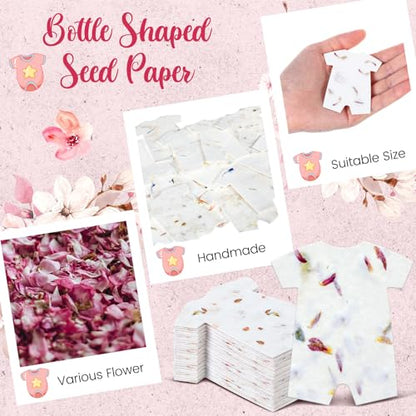 Dunzoom 50 Pcs Plantable Seed Paper Tags Wildflower,Bodysuit - style: Bodysuit