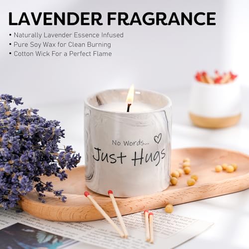 Sympathy Gifts for Loss of Loved One - Bereavement Gift for Loss of Mother Child Thinking of You Gift for Women Hug Candle Grief Present Cheer Up Gifts for After Surgery Condolence Get Well Soon