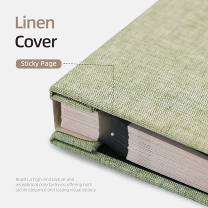 Vienrose Self Adhesive Photo Album, 60 Pages, 11 x 10.6 in, Grassgreen | Scrapbook Album, 30 Sheets, 3x5 4x6 5x7 8x10 Photos, Metallic Pen, DIY Memory Book, Wedding Album, Family Photos - color: Grassgreen, size: 11"x10.6"60 Pages