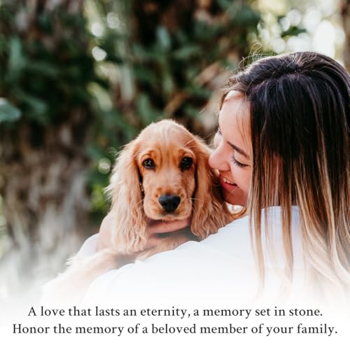Personalized Dog Memorial Stone, No Longer by My Side Heart Plaque, Pet Loss Gift for Dogs Headstone (S-009) - color: S-009