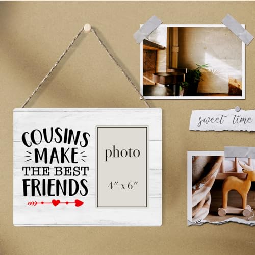 Cousins Gifts Wood Picture Frame, Cousins Gifts for Birthday Christmas | Graduation Picture Frames, 4X6 Inches Photo - color: COUSINS