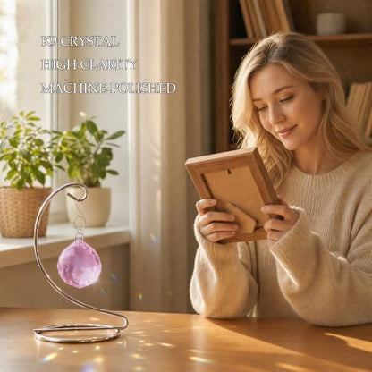 Bereavement Gifts for Loss of Loved One, Hanging Pink Rainbow Maker - color: Pink Ball