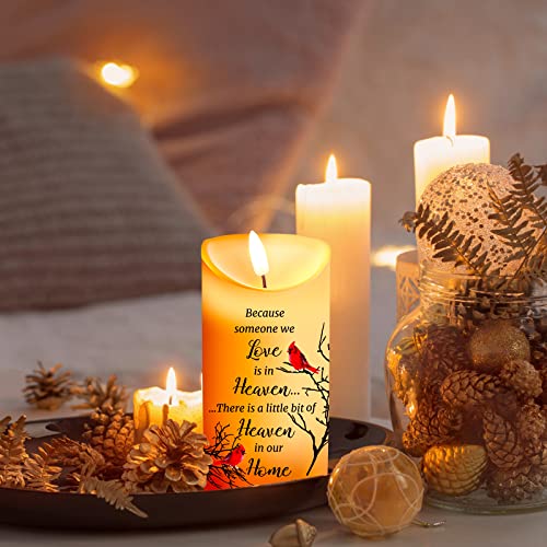 Gerrii Flameless Cardinal Memorial Sympathy Candle LED Battery,Stylish Style - style: Stylish Style