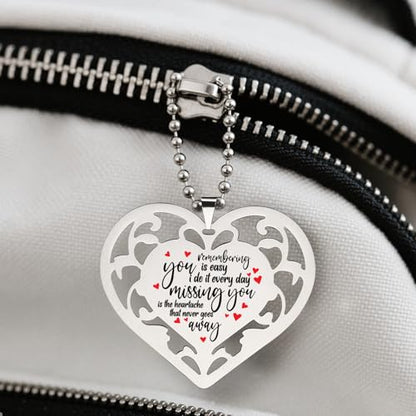 Memorial Ornament “Remembering You Is Easy, Missing You Never Goes Away” Sympathy Keepsake Gift In Loving Memory Hanging Ornaments S2X28 - style: Memorial Ornament4