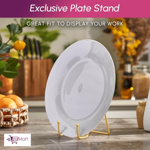 Plate Stands for Display, 2 Pack 4 Inch Gold Metal Easel - color: Gold, size: 2 Pack 4 Inches
