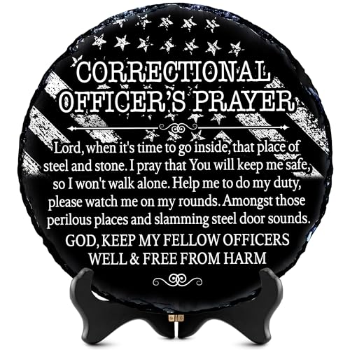 Correctional Officer Prayer Slate Plaque – Inspirational Gifts for Correction Officer, Faith Decor for Corrections Professional, Meaningful Security Officer Keepsake - color: Correctional Officer