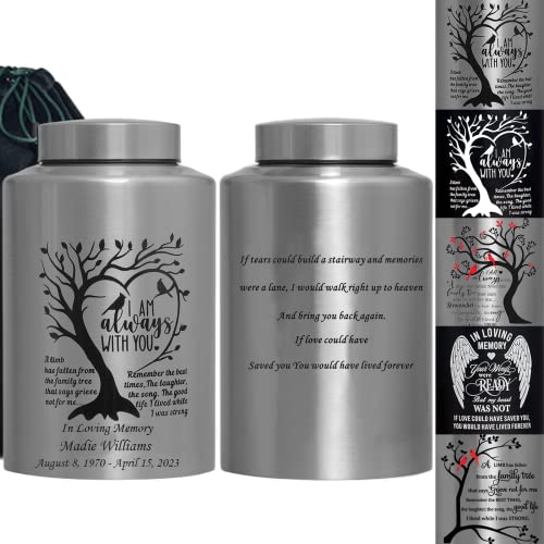 Custom Decorative Urn Personalized Decorative Urn Cremation Urn for Human Ashes Large up to 220lbs Large Memory Decorative Funeral Burial Urn for Male Female Ashes (Custom Urns) - size: Custom Urn Set