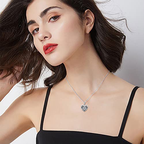 SOULMEET Sunflower/Rose/Daisy Heart Locket Necklace That Holds Pictures Keep Someone Near to You Sterling Silver/Gold Personalized Photo Locket Gift - style: B-Sunflower locket+photo