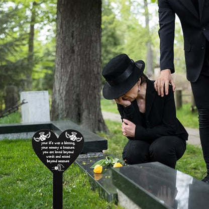 Pet Memorial Remembrance Plaque Stake for Cemetery, Grave Decorations for Loss of Dog Cat Labrador Bulldog Yard Garden Sympathy Decor Acrylic Grave Stake