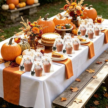 Aneco 48 Set Little Pumpkin Baby Shower Party Favors Seed Packet for Guests Include Self Adhesive Seed Envelopes Organza Bags Flowerpot Cards Shovel Berry Stems for Thanksgiving Gifts(No Seeds) - style: Autumn Pumpkin