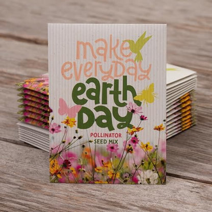 Bentley Make Everyday Earth Day 2025, Pollinator Flower Mix Seeds, All Favor Seed Packets, 25 Count - style: Make Everyday Earth Day