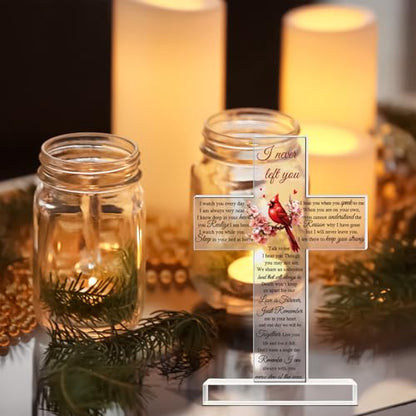 Jetec Sympathy Bereavement Gift for Loss of Loved One Acrylic, Never Left - style: Never Lelt