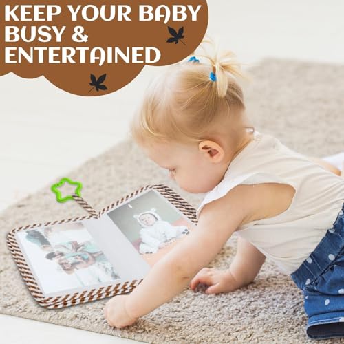 Baby's My First Family Album Soft Photo Cloth Book Forest Brown Bear My First Book of Photos Baby Memory Album Gift Holds 4x6 Pictures for Babies Newborn Toddler & Kids Baby Shower - style: Forest Brown Bear