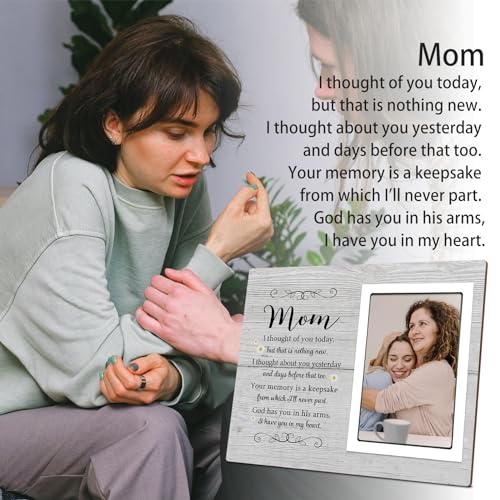 SteadStyle Mom Memorial Picture Frame– Memorial Gifts for Loss of Mother | Sympathy Gifts for Loss of Mom – Bereavement Keepsake for Loved One – Remembrance Photo Frame, Fits 4x6 Inch Photo
