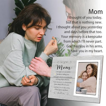 SteadStyle Mom Memorial Picture Frame– Memorial Gifts for Loss of Mother | Sympathy Gifts for Loss of Mom – Bereavement Keepsake for Loved One – Remembrance Photo Frame, Fits 4x6 Inch Photo