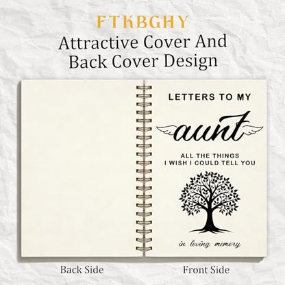 FTKBGHY Memorial Gifts for Loss of Aunt Grief Journal Notebook, Sympathy Notebooks Gifts for Loss of Loved One, Bereavement Gift, Letters to My Aunt Journal, 5.5x8.3 Inch - color: Colour-12