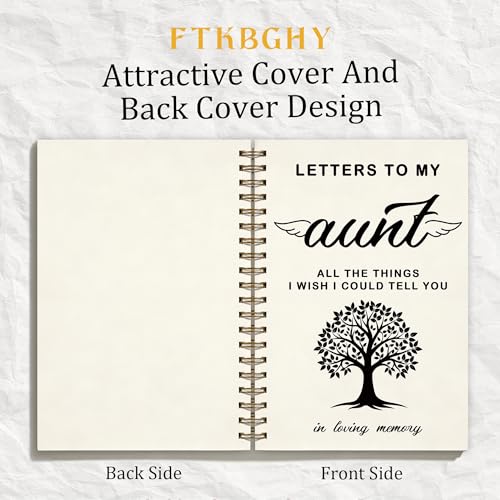 FTKBGHY Memorial Gifts for Loss of Aunt Grief Journal Notebook, Sympathy Notebooks Gifts for Loss of Loved One, Bereavement Gift, Letters to My Aunt Journal, 5.5x8.3 Inch - color: Colour-12
