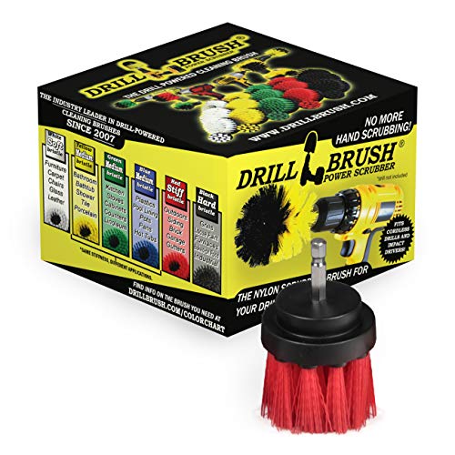 Outdoor Cleaning Brushes - Stiff Bristle Deck Scrubbing Brush - Siding - color: Red