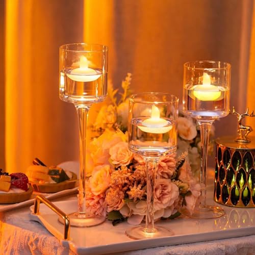 12 Pack Flameless Outdoor Waterproof LED Floating Tea Lights - color: Warm White-12Pack
