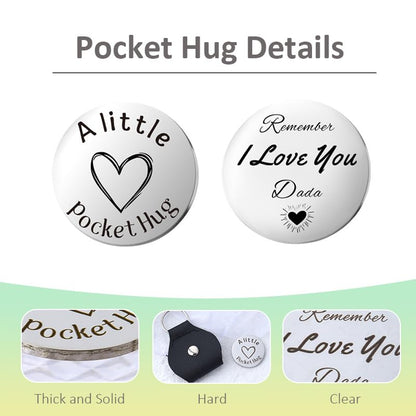 YALLNASL Grandma Aunt Mom Mothers Day Gift for Women Wife Grandpa Uncle Dad Fathers Day Presents for Men Husband Pocket Token - color: Love U Dada
