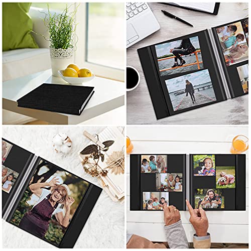 Zesthouse Photo Album Self Adhesive Pages, 60 Pages Magnetic Scrapbook Albums with Sticky Page, Photos Album Holds 8x10 & 5X7 & 4x6 & 6x8 & 3x5, Large Picture Book Ideal Gift for Family Wedding Baby - color: Black, size: 11"x10.6"/Black 60 Pages