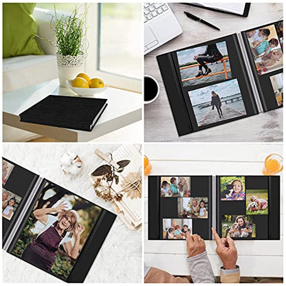Zesthouse Photo Album Self Adhesive Pages, 60 Pages Magnetic Scrapbook Albums with Sticky Page, Photos Album Holds 8x10 & 5X7 & 4x6 & 6x8 & 3x5, Large Picture Book Ideal Gift for Family Wedding Baby - color: Black, size: 11"x10.6"/Black 60 Pages